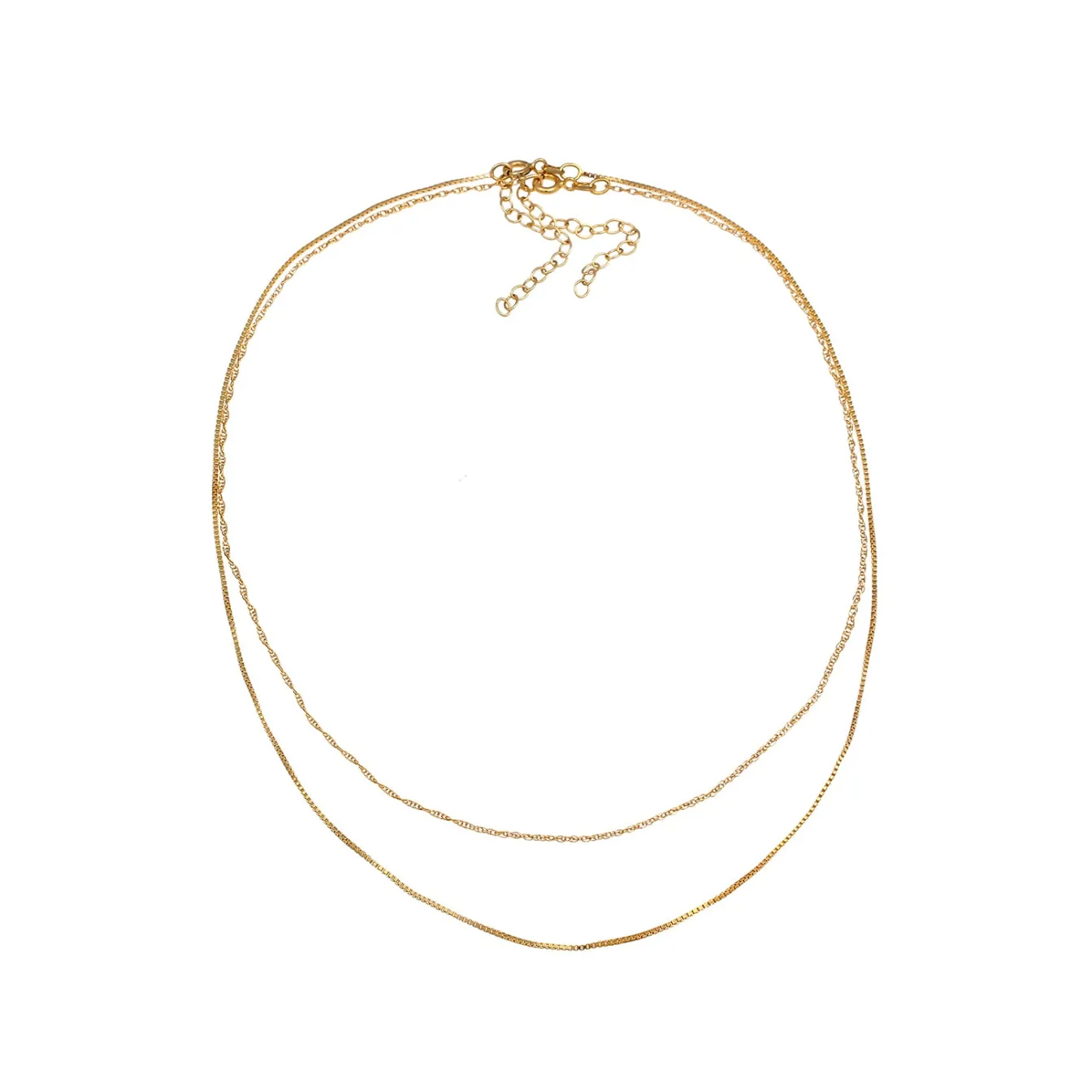 Elli "Choker Set Glieder- & Venezianerkette< Silber|Halsketten