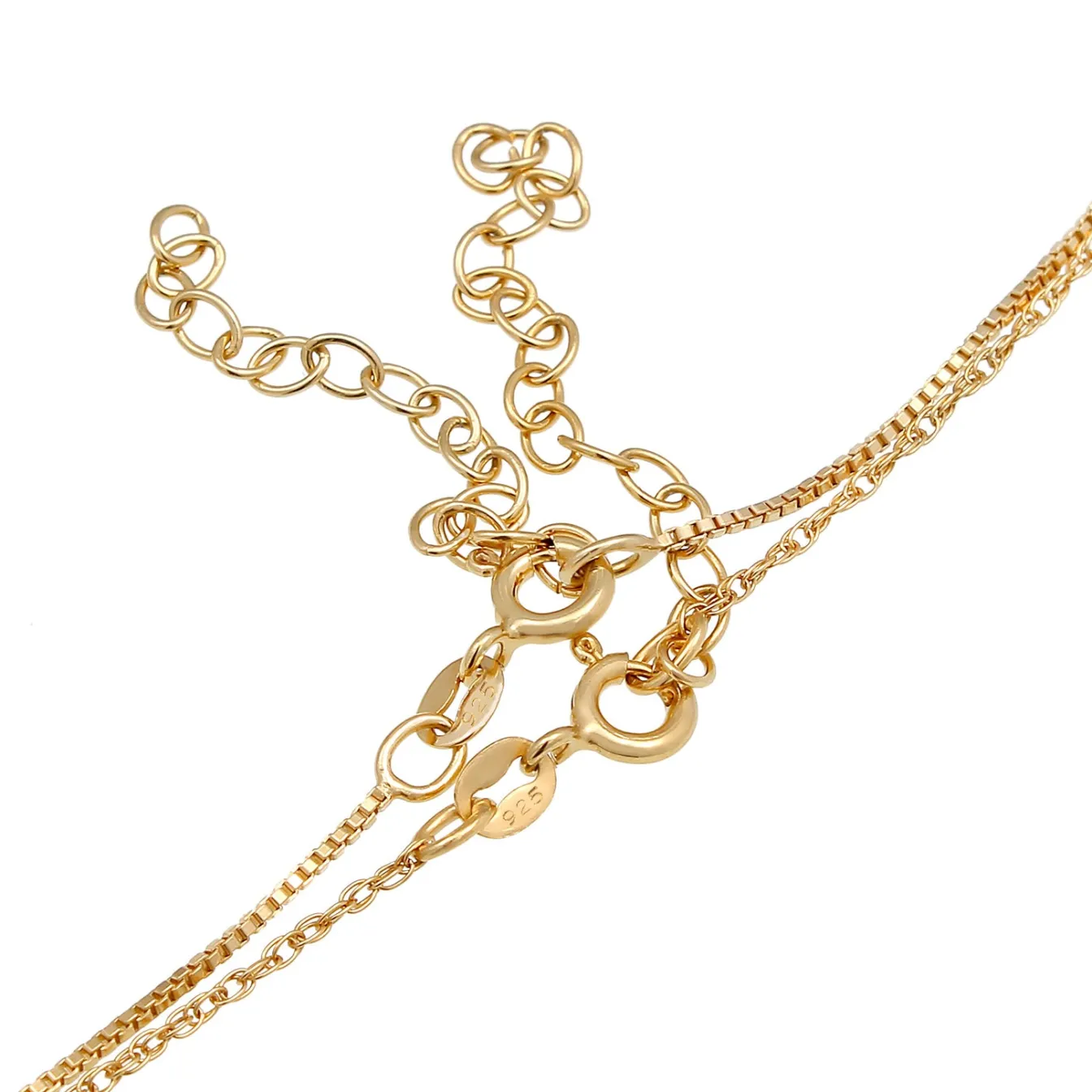 Elli "Choker Set Glieder- & Venezianerkette< Silber|Halsketten