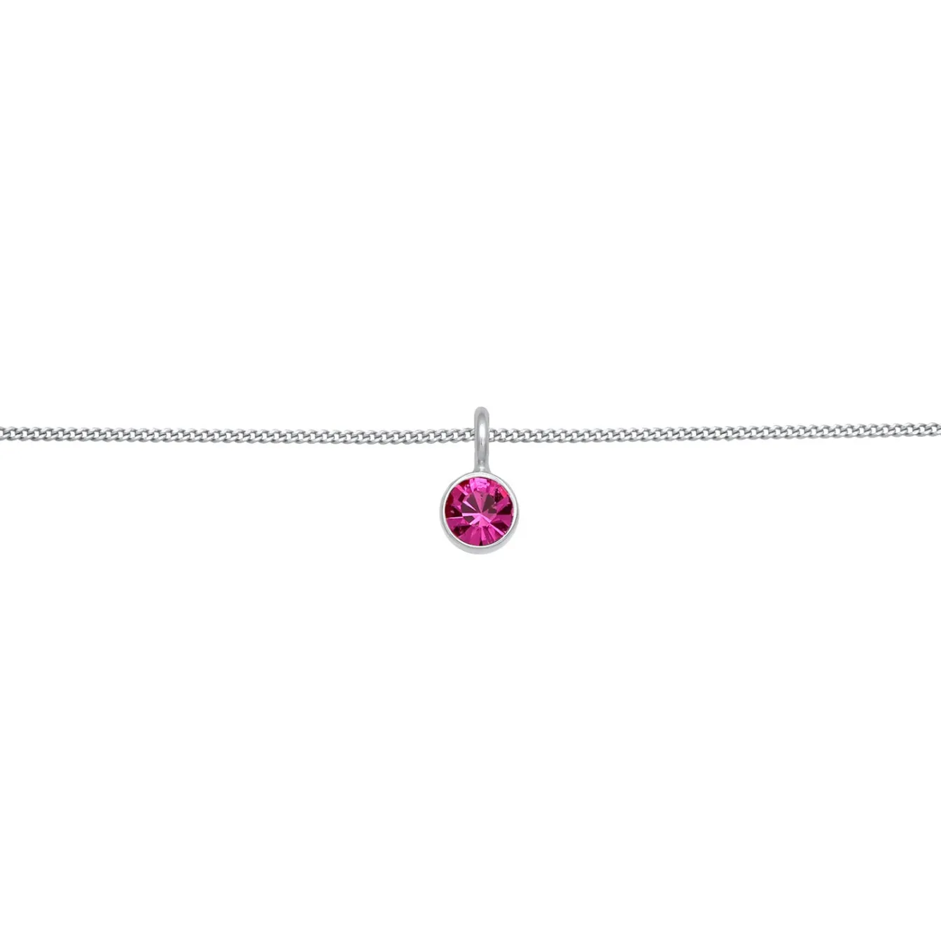Elli "Choker Solitär | Kristall (Rot)< Vergoldet|Halsketten