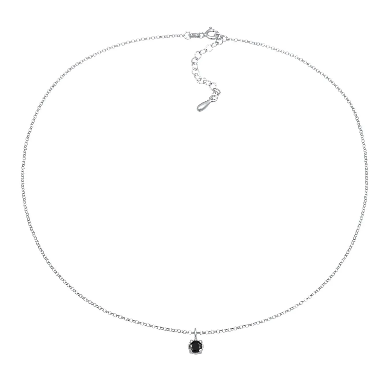 Elli "Choker Solitär | Zirkonia (Weiß)< Roségold|Halsketten