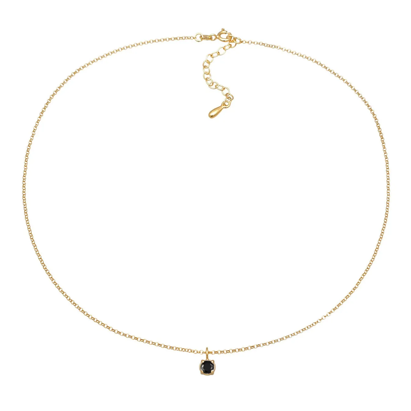 Elli "Choker Solitär | Zirkonia (Weiß)< Roségold|Halsketten