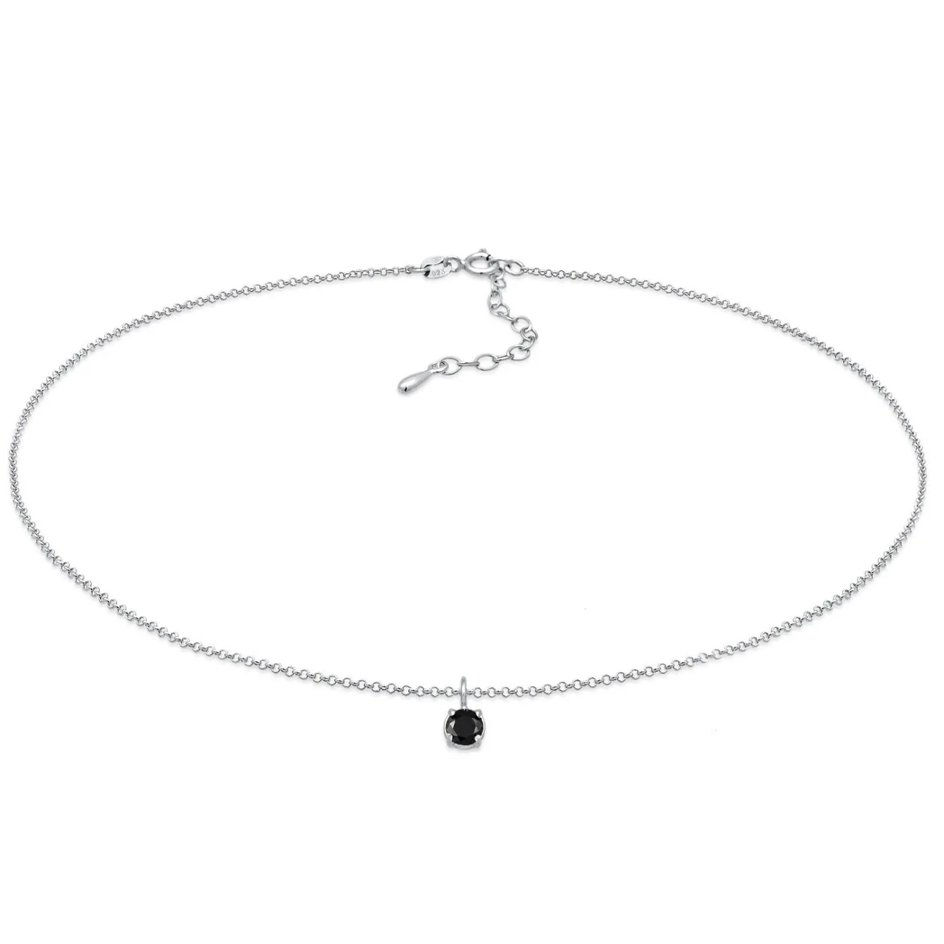 Elli "Choker Solitär | Zirkonia (Weiß)< Roségold|Halsketten