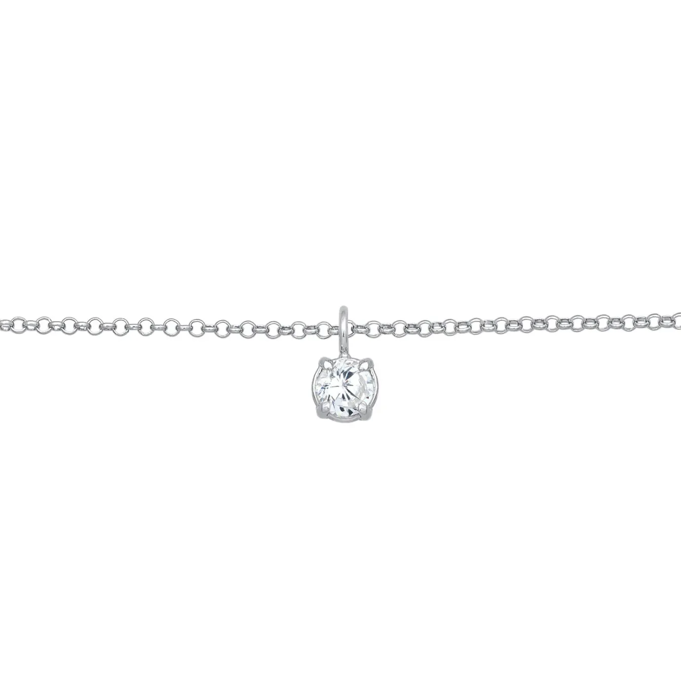 Elli "Choker Solitär | Zirkonia (Weiß)< Roségold|Halsketten