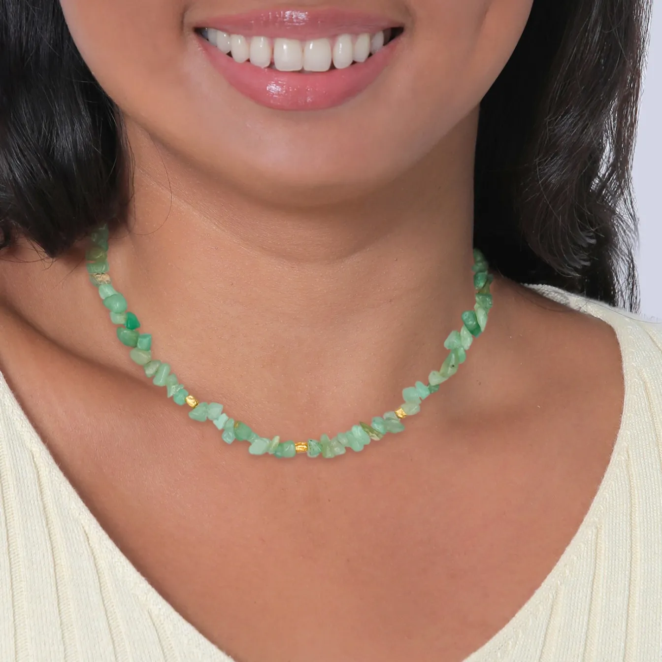 Elli "Choker Splitter | Aventurin (Grün)< Halsketten