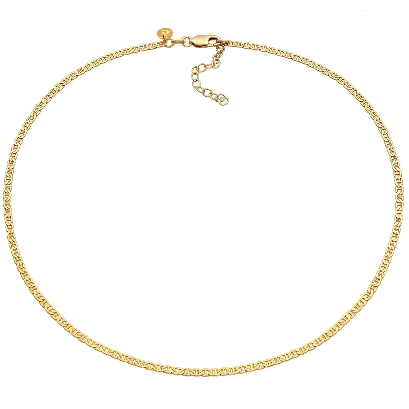 Elli "Choker Stäbchen-Panzerkette< Halsketten|Vergoldet