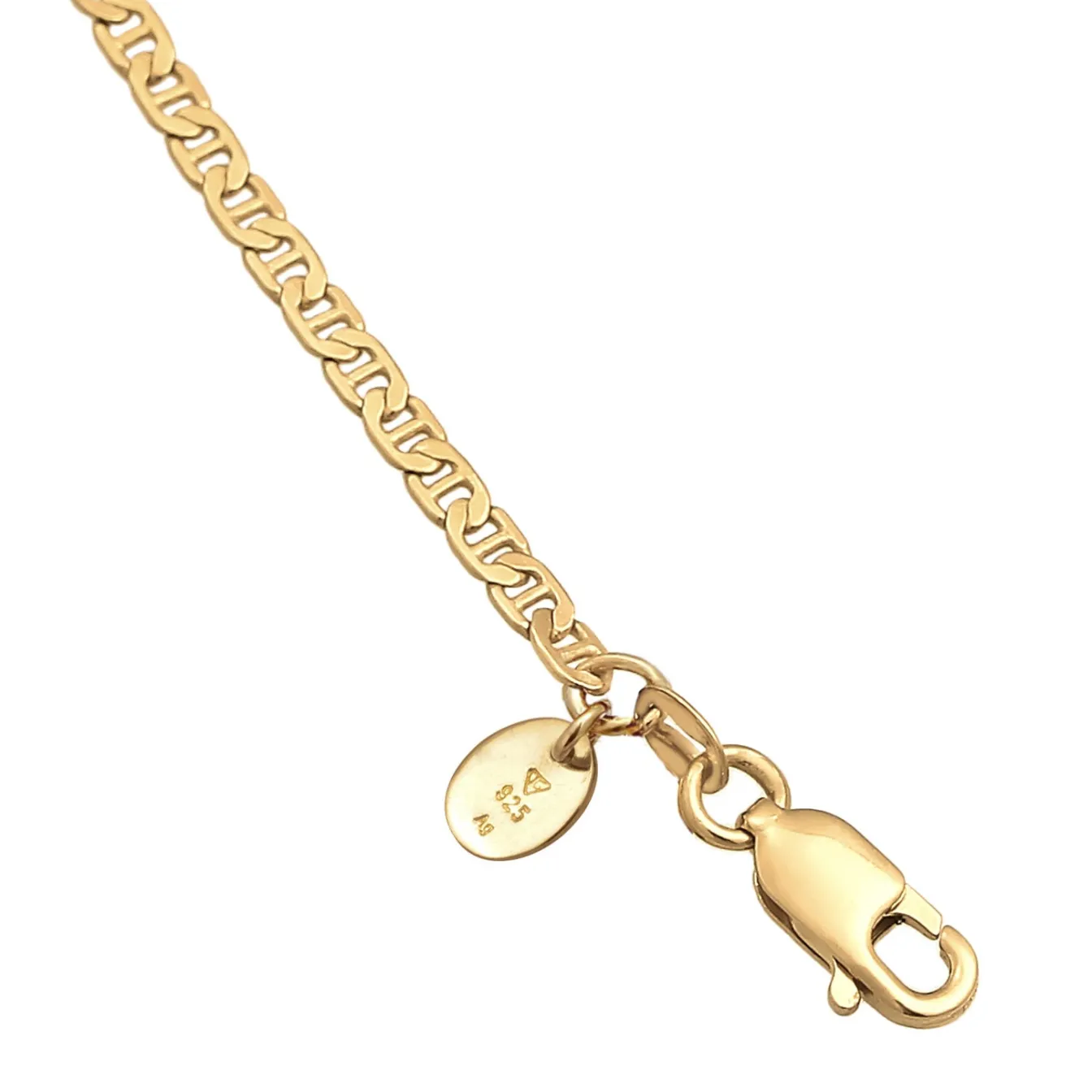 Elli "Choker Stäbchen-Panzerkette< Halsketten|Vergoldet