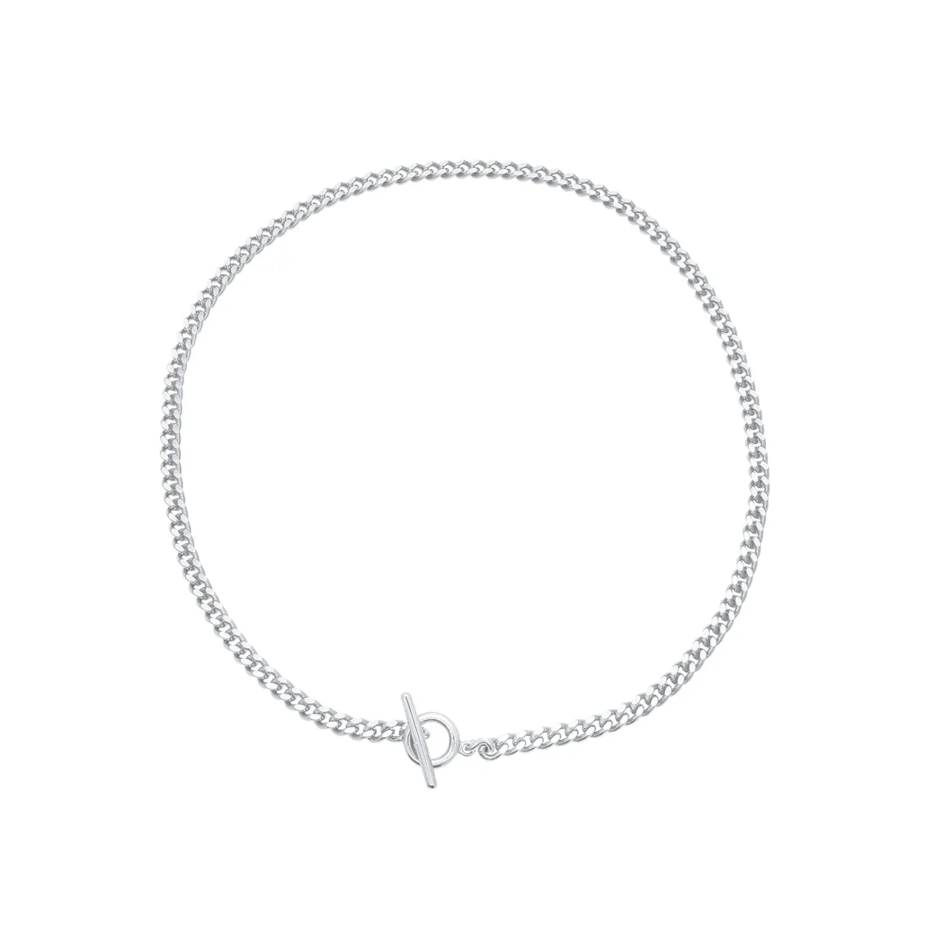 Elli "Choker T-Bar< Halsketten|Silber