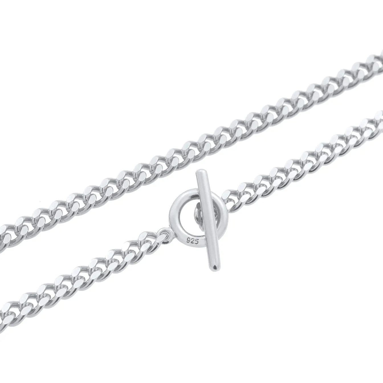 Elli "Choker T-Bar< Halsketten|Silber