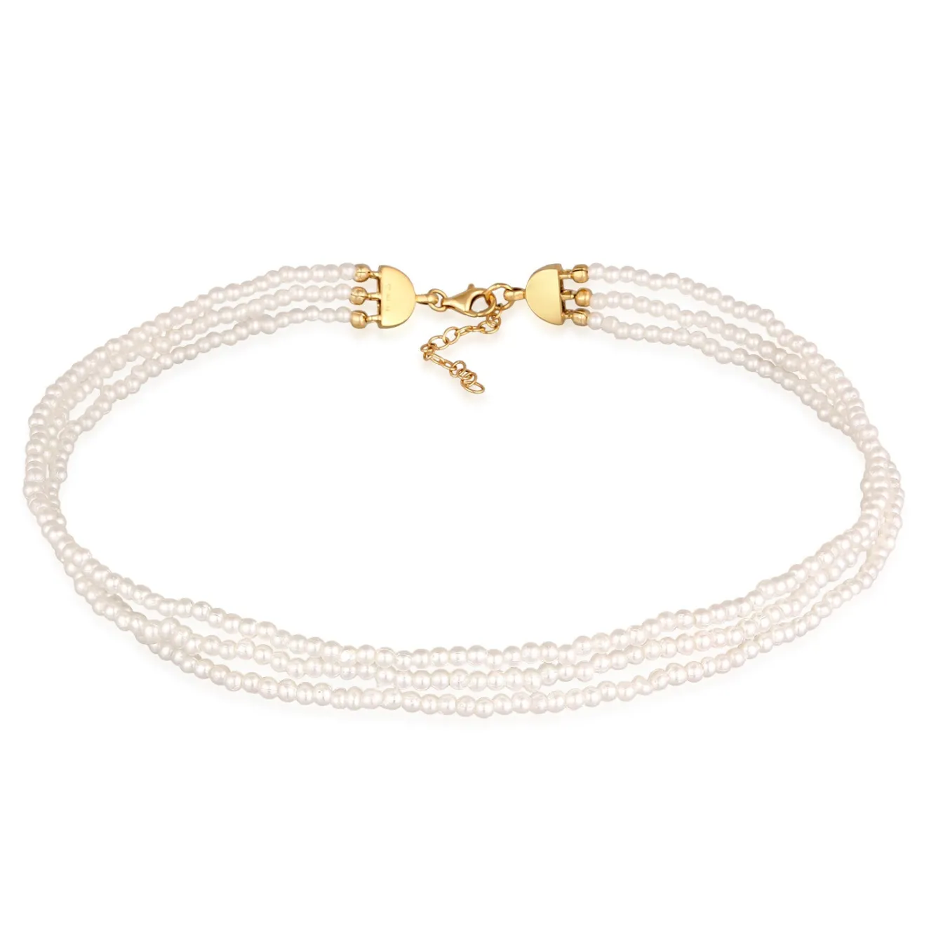 Elli "Choker Trend 3-lagig | Synth. Perlen< Hochzeit|Perlen