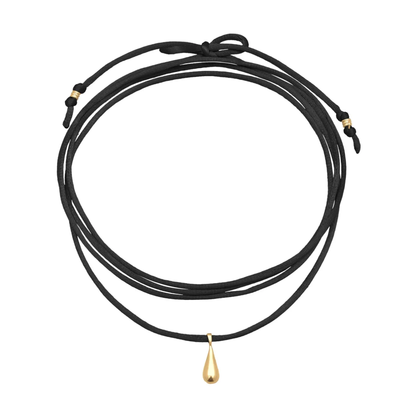 Elli "Choker Tropfen Anhänger | Satin (Grau)< Halsketten
