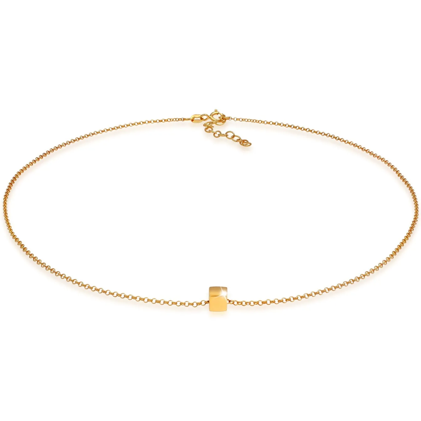 Elli "Choker Würfel< Halsketten|Vergoldet