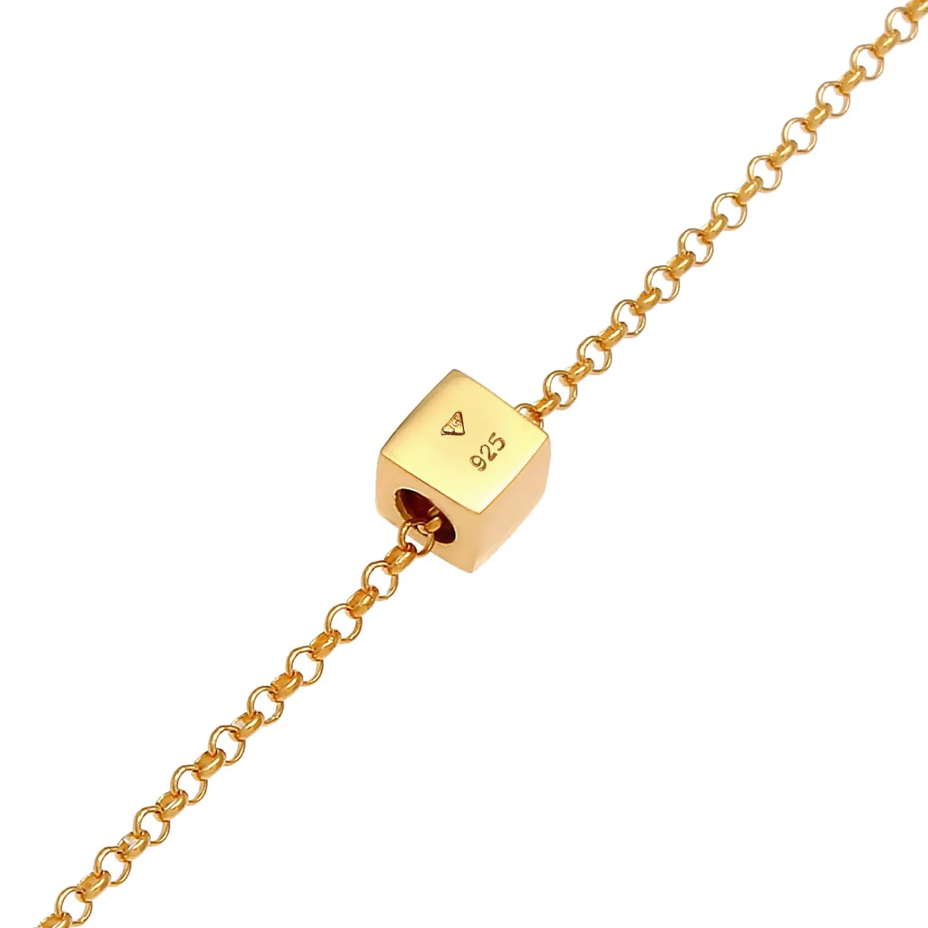 Elli "Choker Würfel< Halsketten|Vergoldet