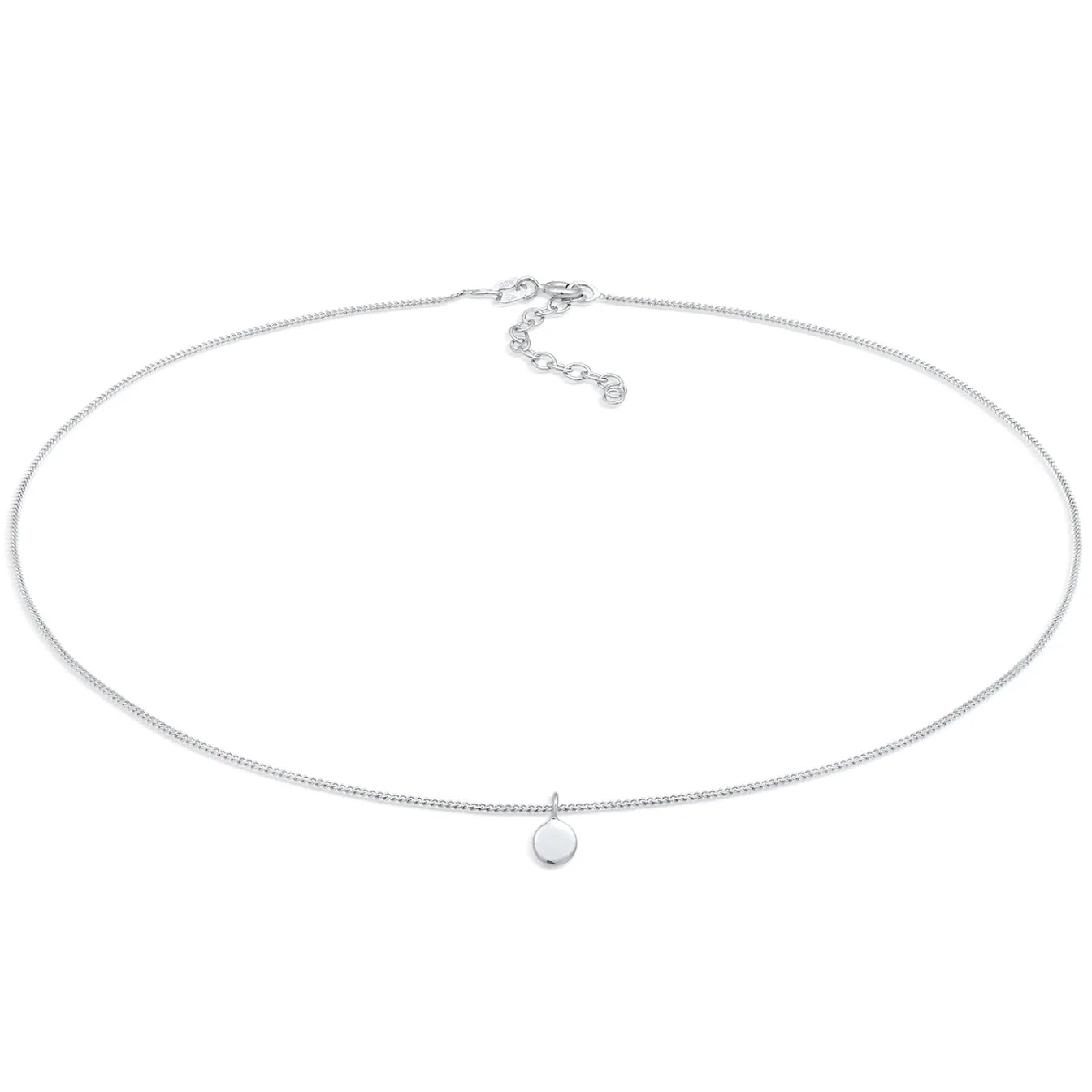Elli "Choker-Halskette Plättchen< Halsketten|Silber