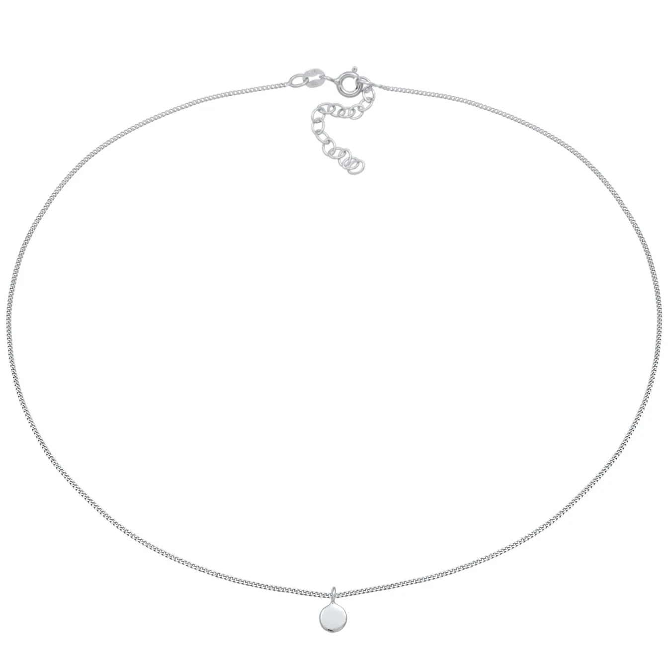 Elli "Choker-Halskette Plättchen< Halsketten|Silber