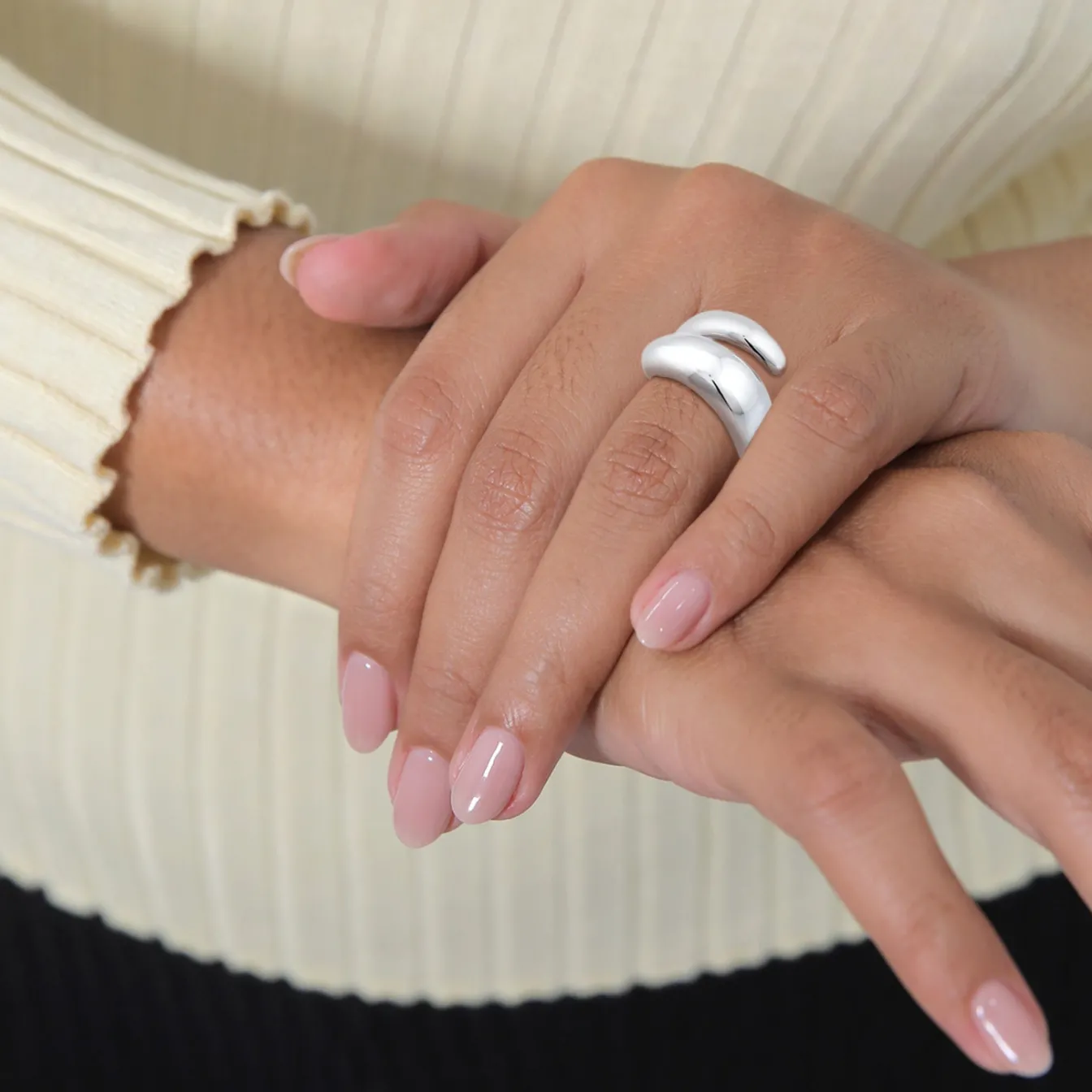 Elli "Chunky Wickelring< Vergoldet|Ringe