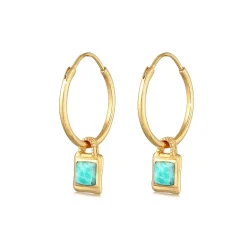 Elli "Creole | Amazonit ( Blau )< Ohrringe|Edelsteine