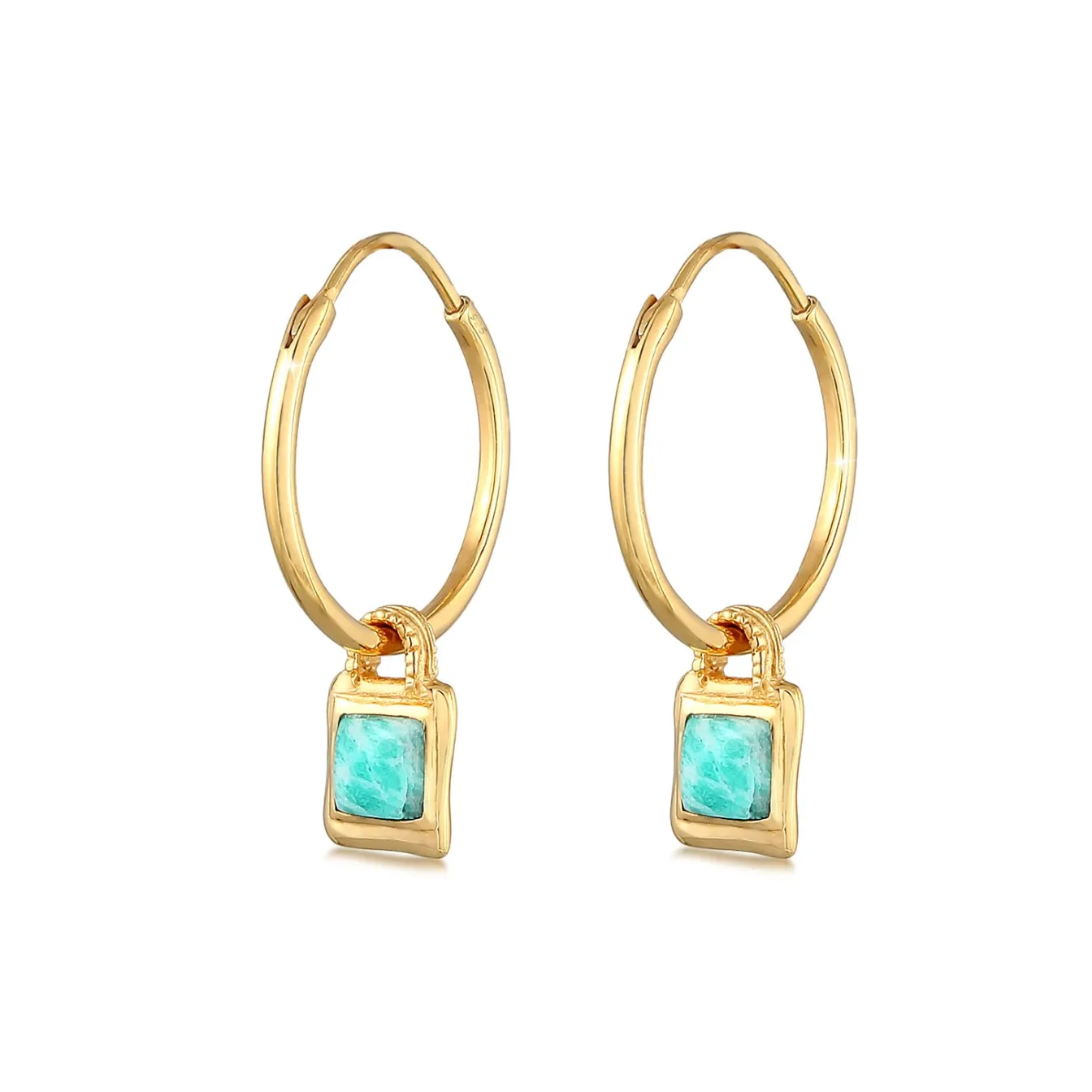Elli "Creole | Amazonit ( Blau )< Ohrringe|Edelsteine