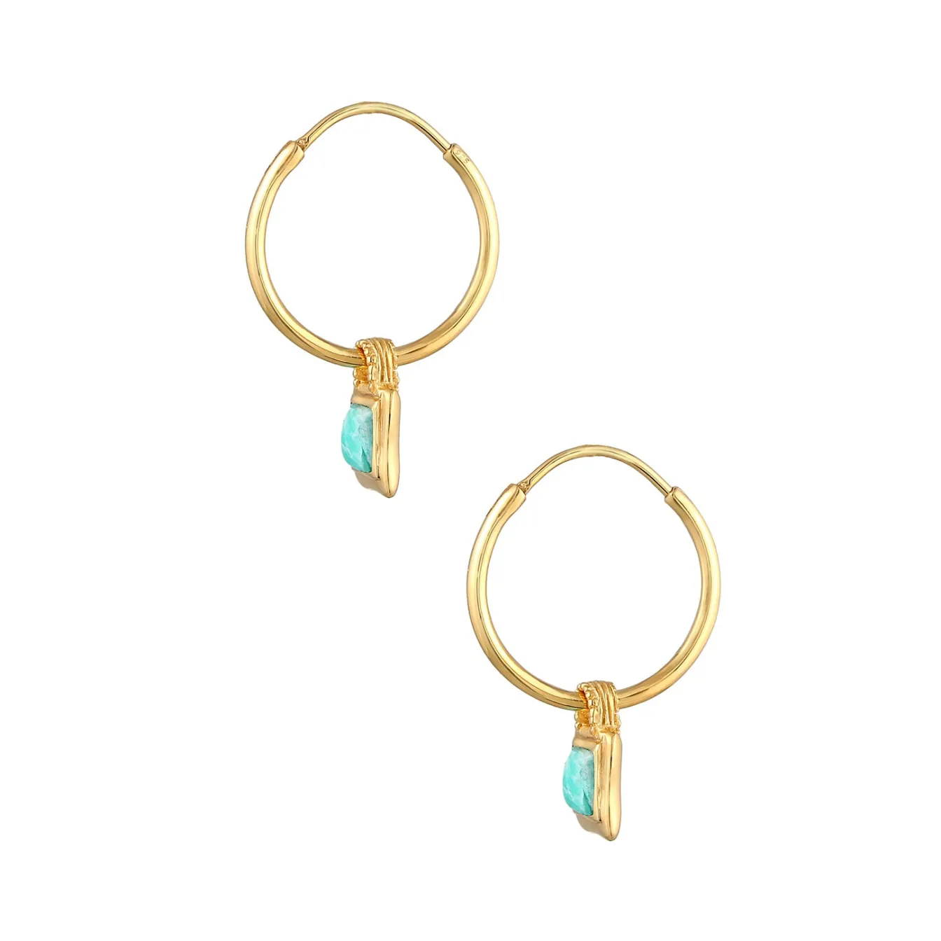 Elli "Creole | Amazonit ( Blau )< Ohrringe|Edelsteine
