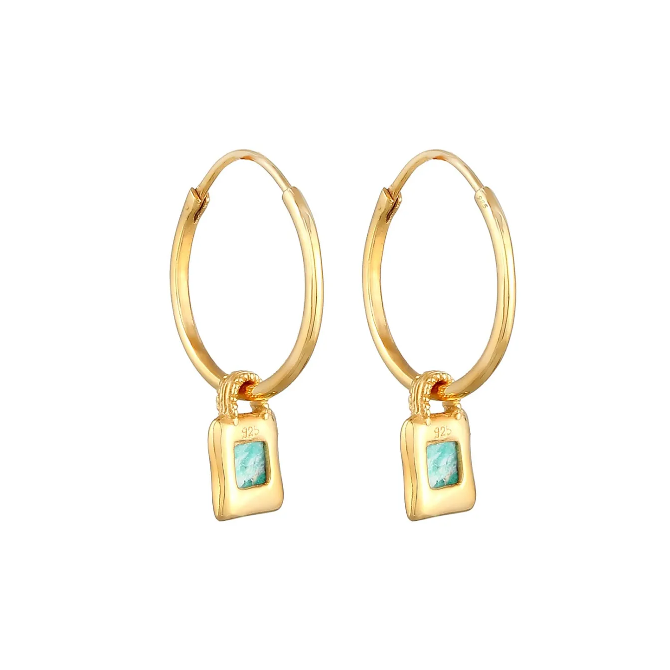 Elli "Creole | Amazonit ( Blau )< Ohrringe|Edelsteine