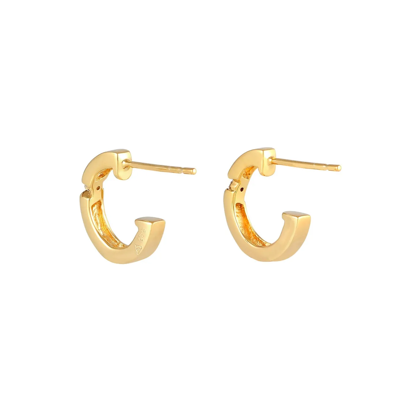 Elli "Creole | Diamant ( Weiß, 0,03 ct )< Ohrringe|Echtgold
