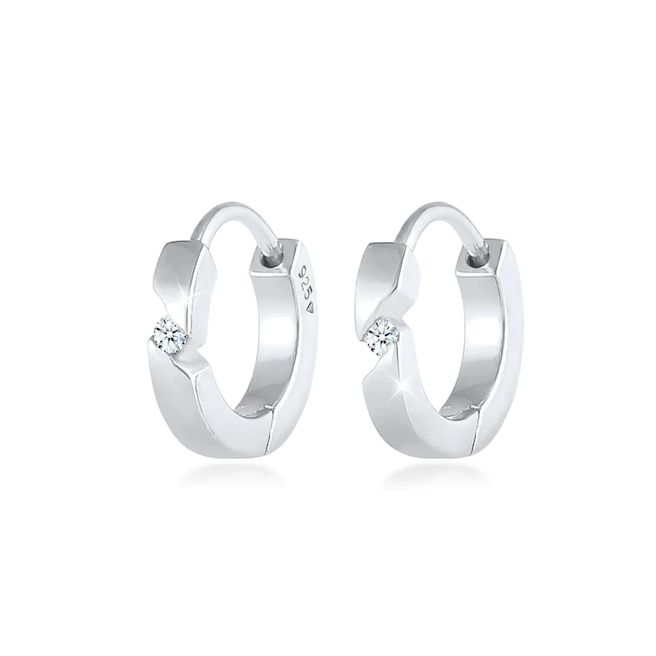 Elli "Creole | Diamant ( Weiß, 0,03 ct )< Diamanten|Ohrringe