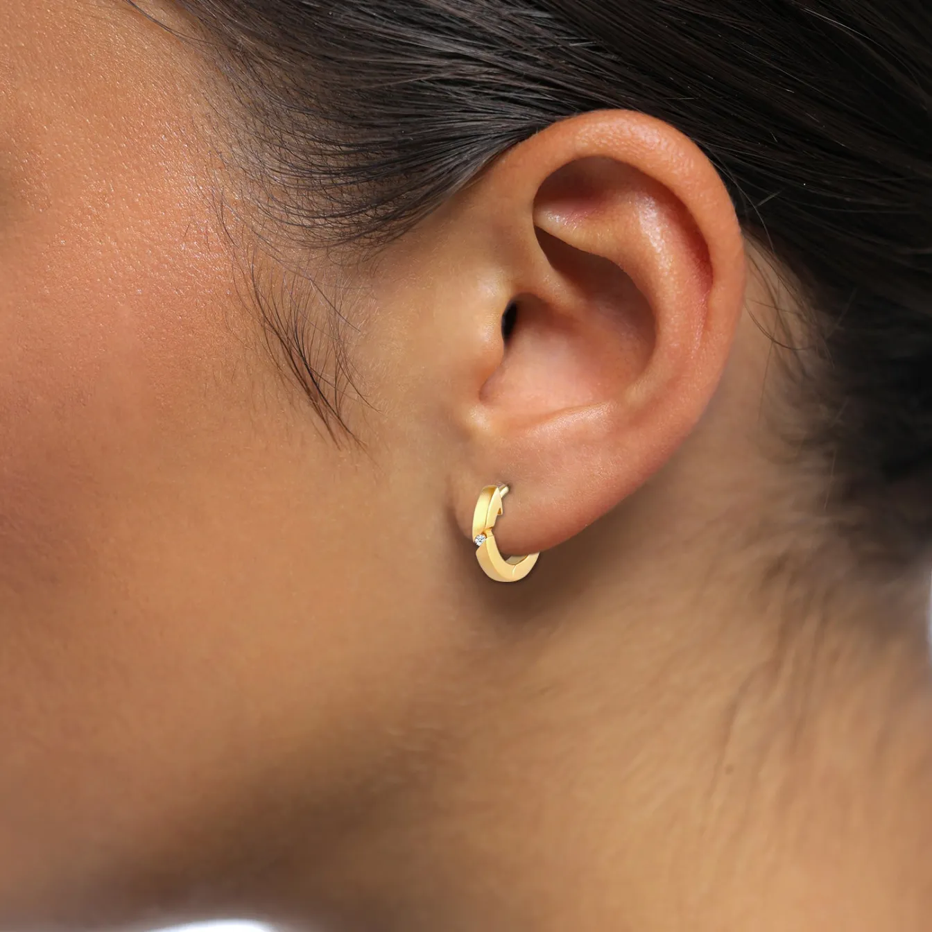 Elli "Creole | Diamant ( Weiß, 0,03 ct )< Roségold|Ohrringe