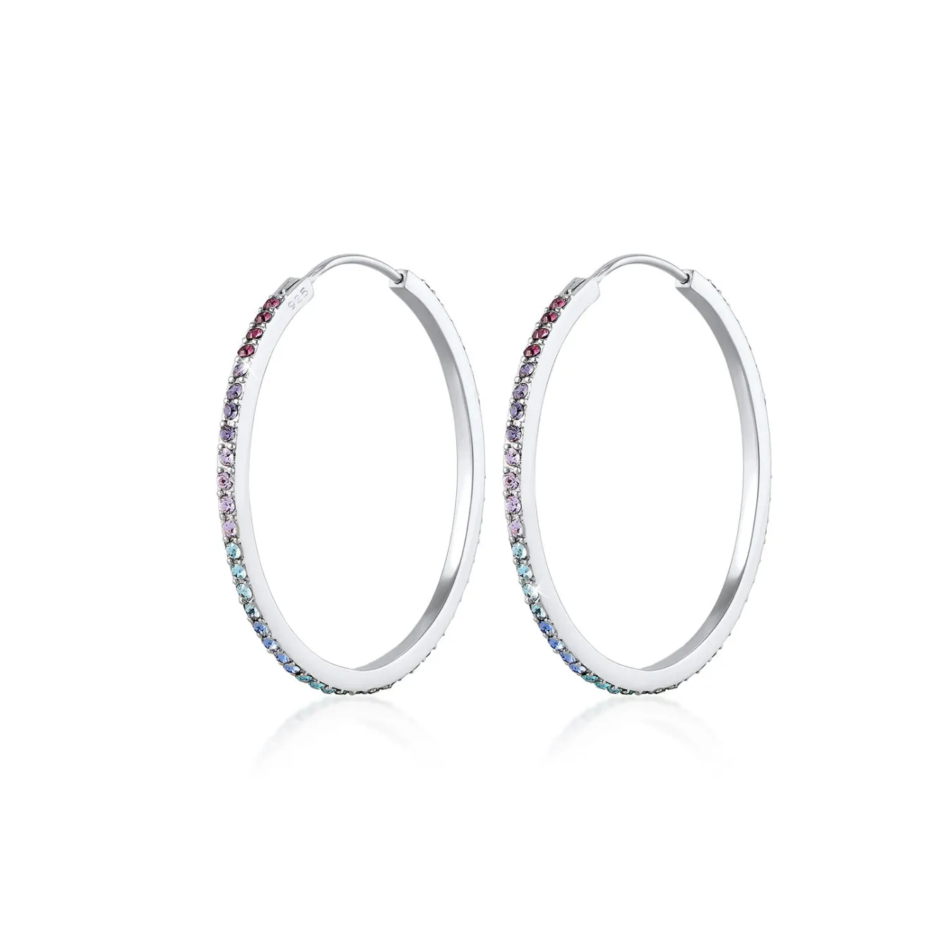 Elli "Creole | Kristall ( Violett hell )< Ohrringe|Silber