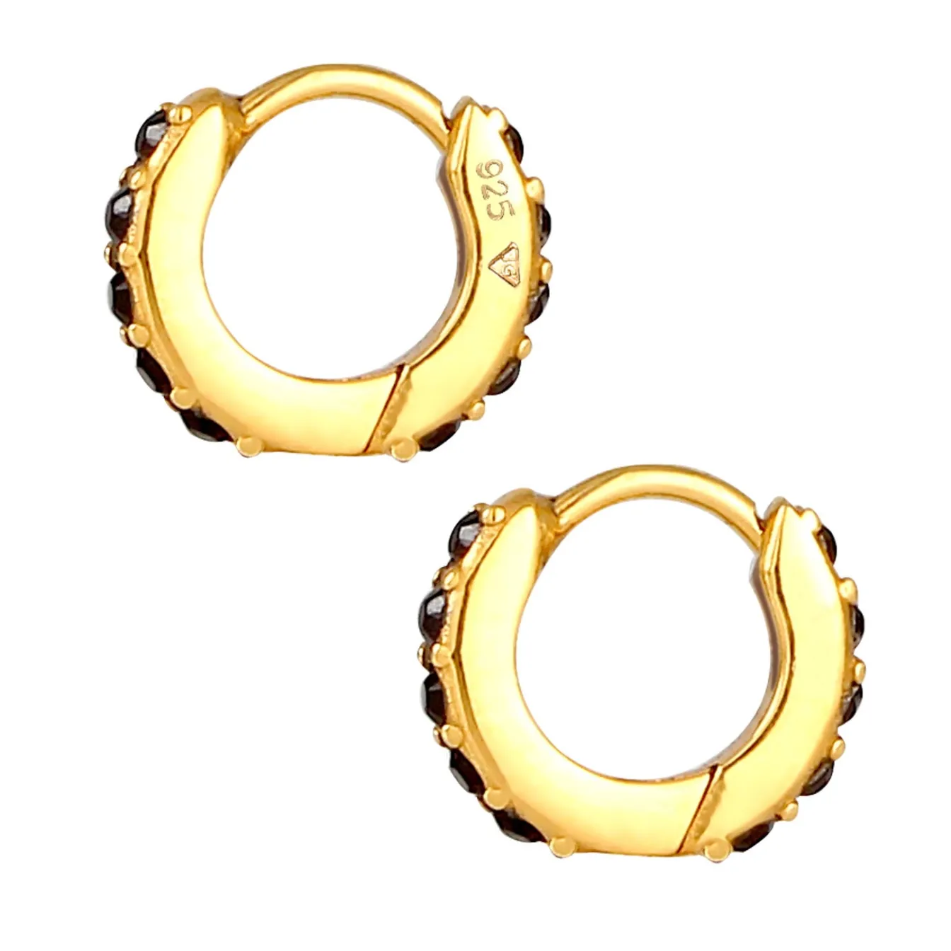 Elli "Creole | Kristall ( Weiß )< Roségold|Ohrringe