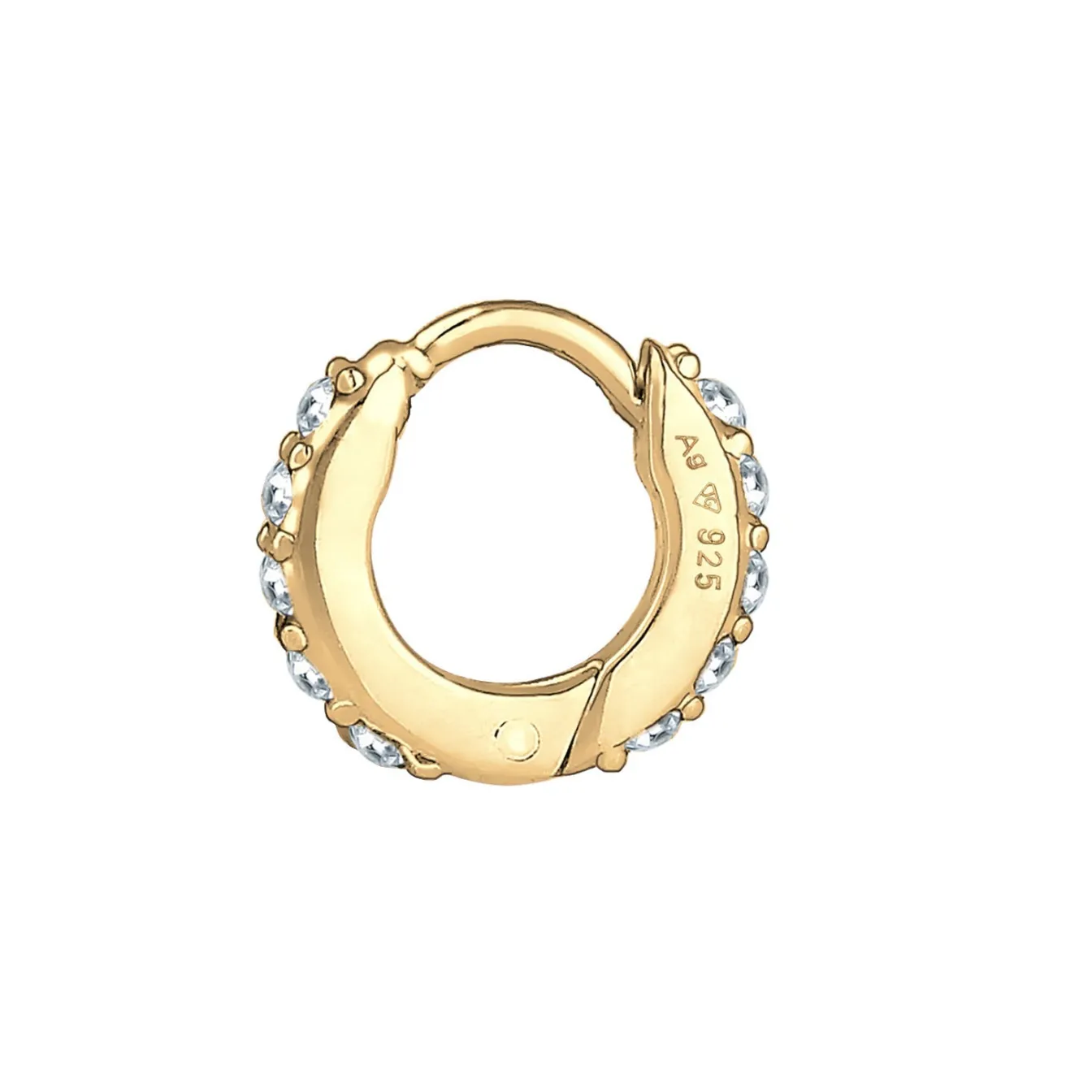 Elli "Creole | Kristall (Weiß)< Ohrringe|Silber