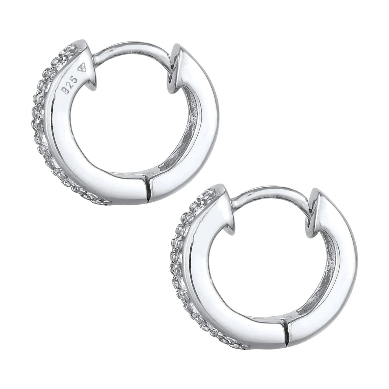 Elli "Creole | Kristall (Weiß)< Ohrringe|Silber