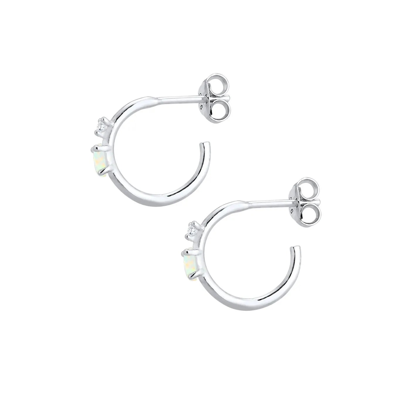 Elli "Creole | Opal ( Weiß )< Silber|Roségold