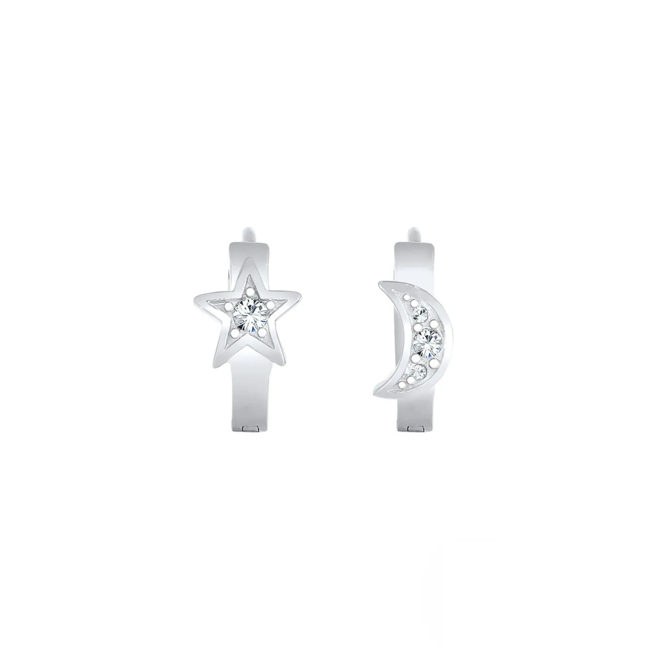 Elli "Creole Astro | Kristall ( Weiß )< Symbol-schmuck|Ohrringe