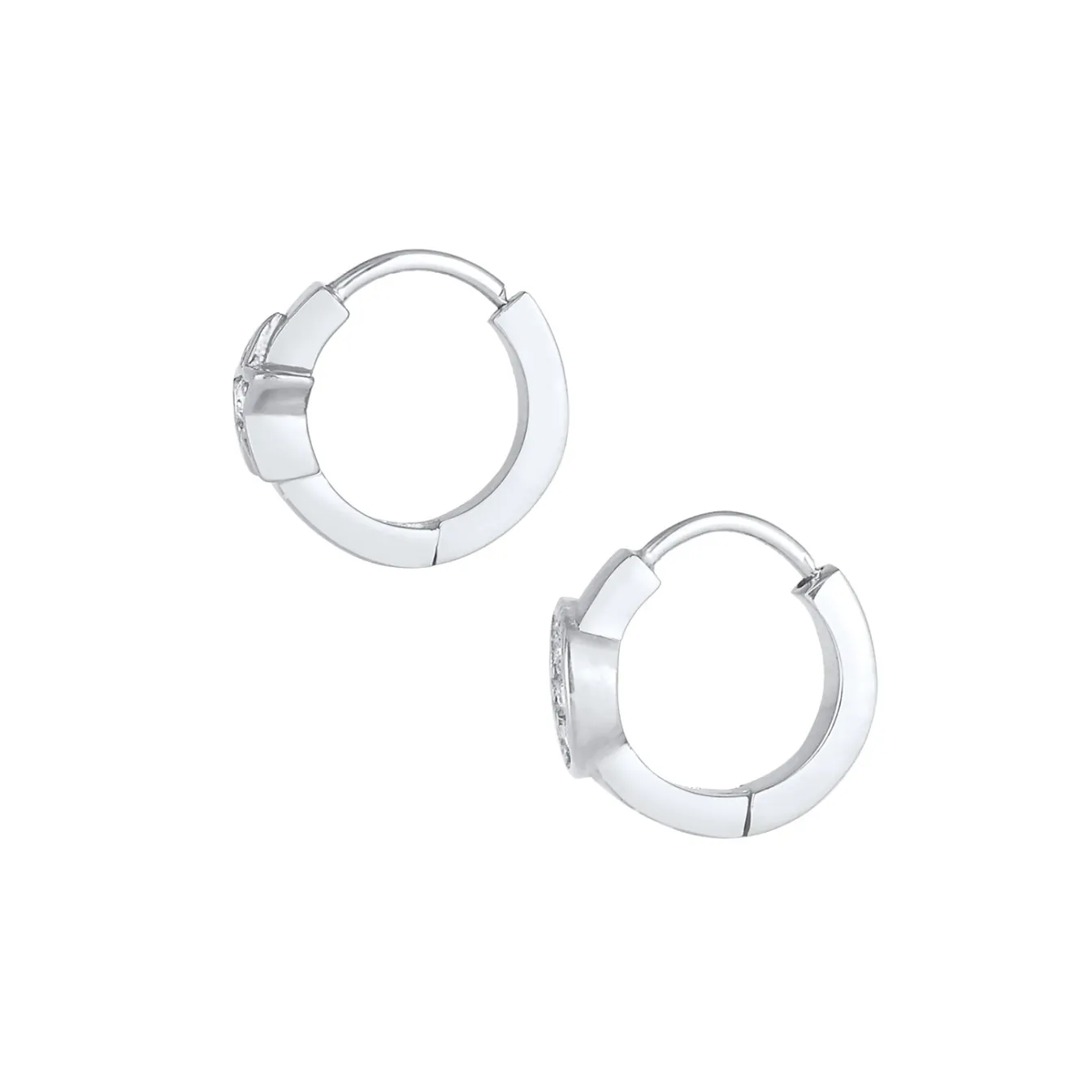 Elli "Creole Astro | Kristall ( Weiß )< Symbol-schmuck|Ohrringe