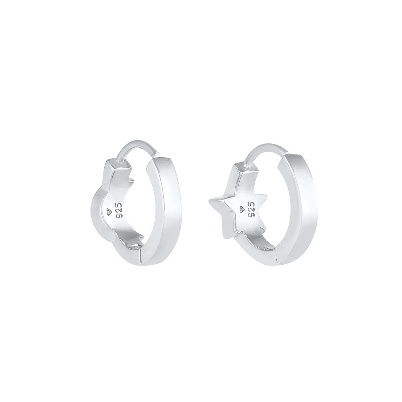 Elli "Creole Astro | Kristall ( Weiß )< Symbol-schmuck|Ohrringe
