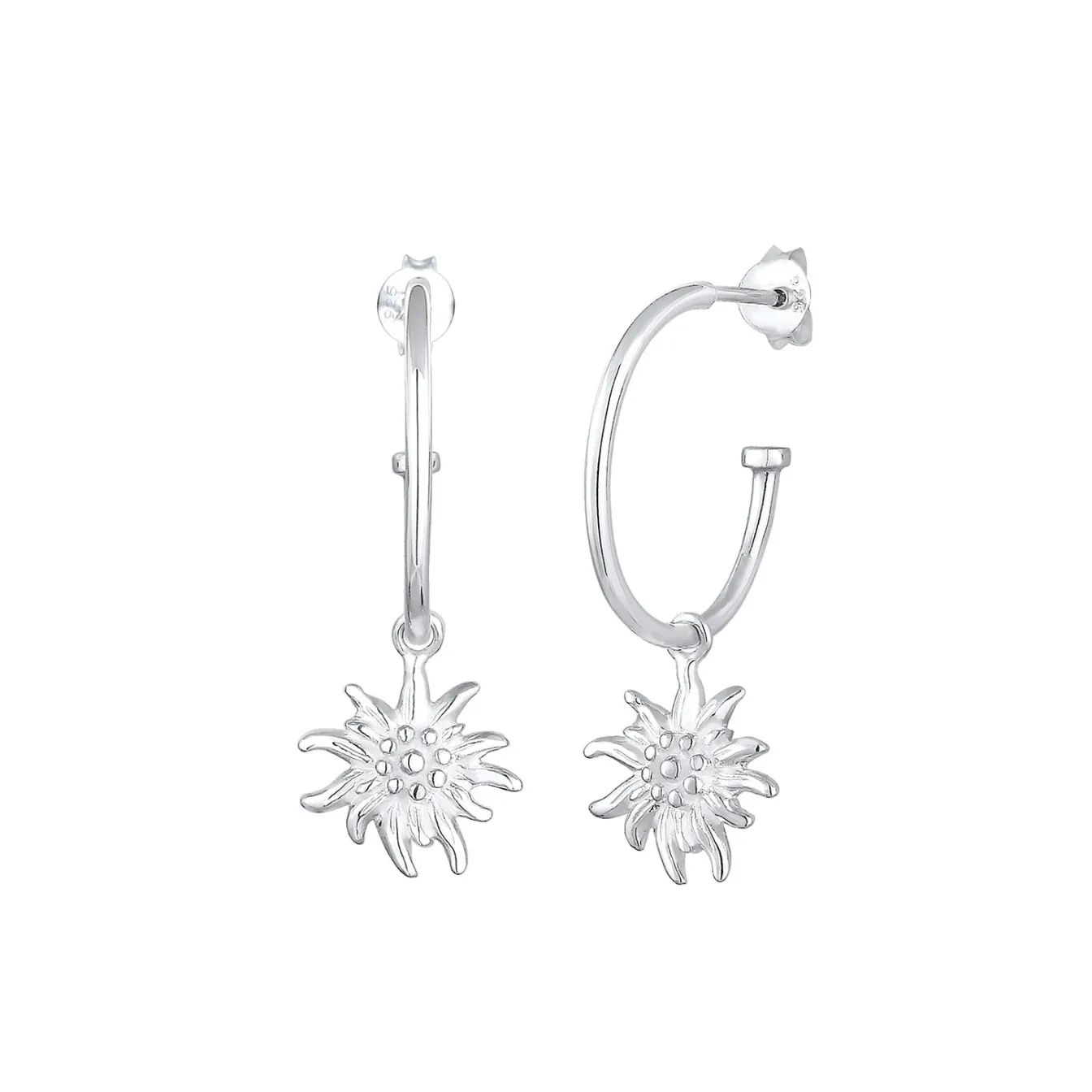 Elli "Creole Edelweiss< Ohrringe|Vergoldet