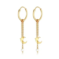 Elli "Creole Halbmond | Süßwasserperle< Symbol-schmuck|Perlen