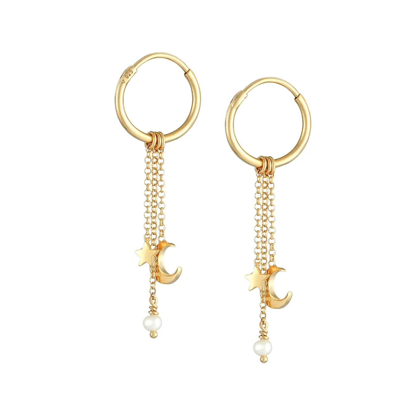 Elli "Creole Halbmond | Süßwasserperle< Symbol-schmuck|Perlen
