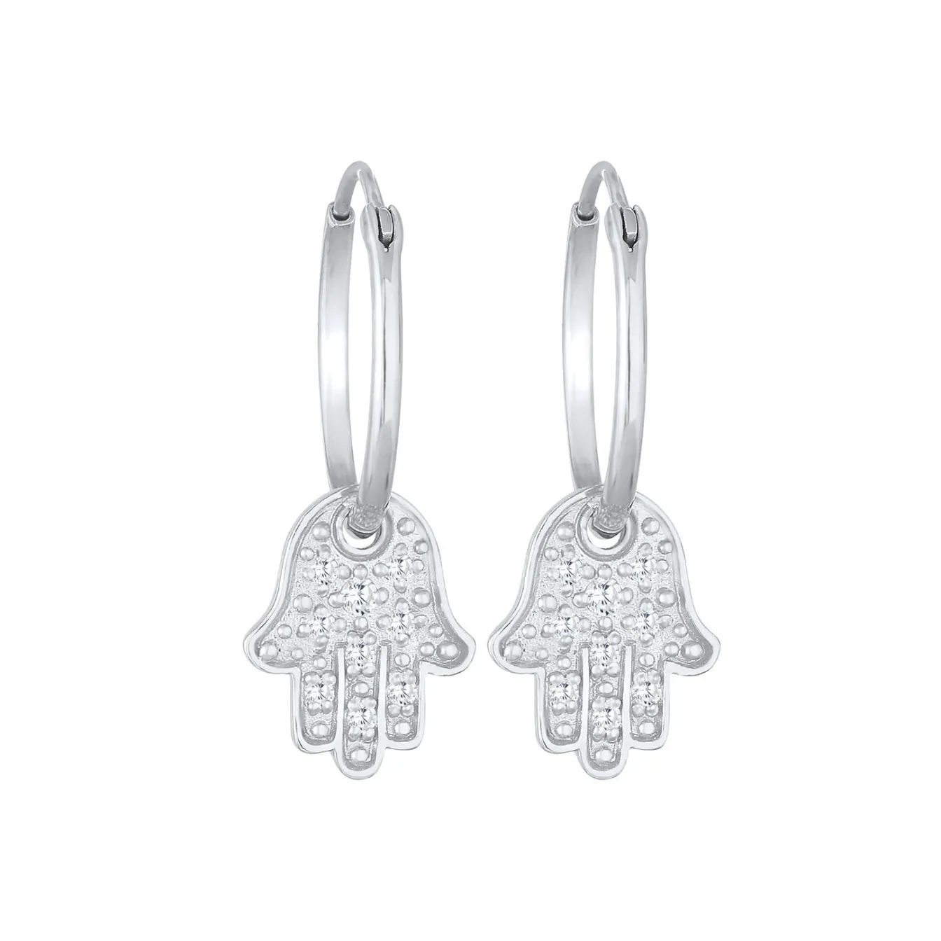 Elli "Creole Hamsa Hand | Zirkonia ( Weiß )< Symbol-schmuck|Letzte Chance