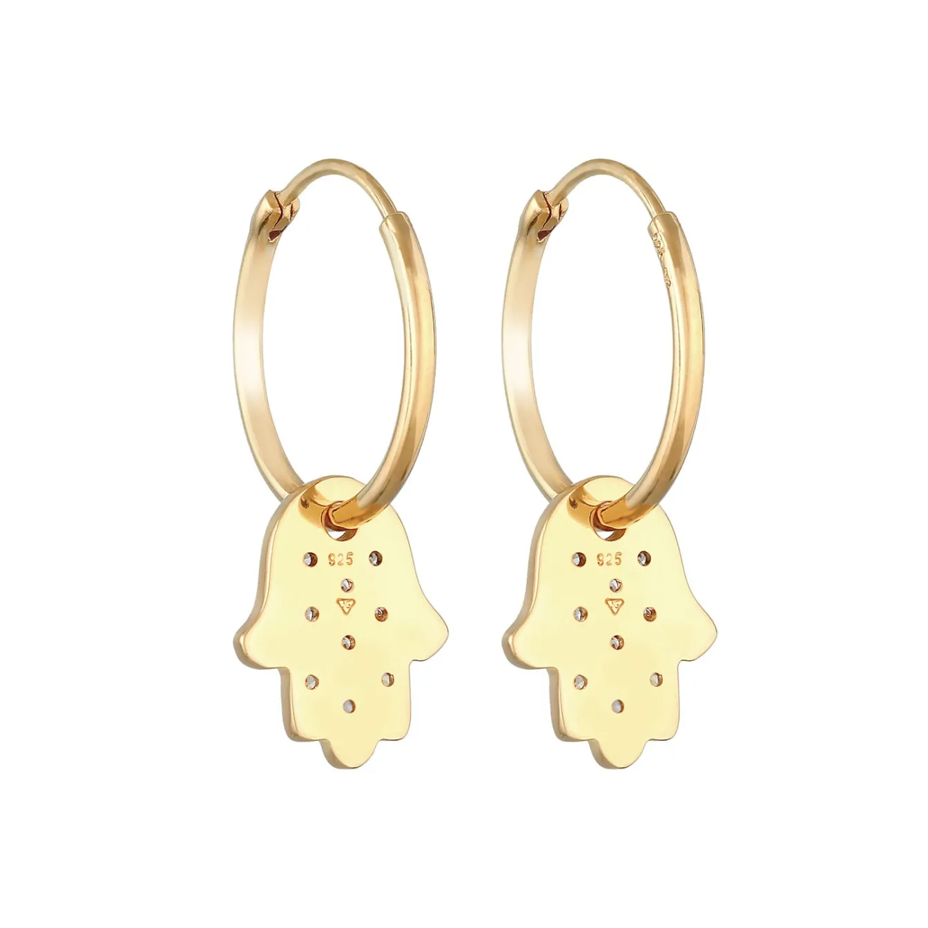 Elli "Creole Hamsa Hand | Zirkonia ( Weiß )< Symbol-schmuck|Letzte Chance
