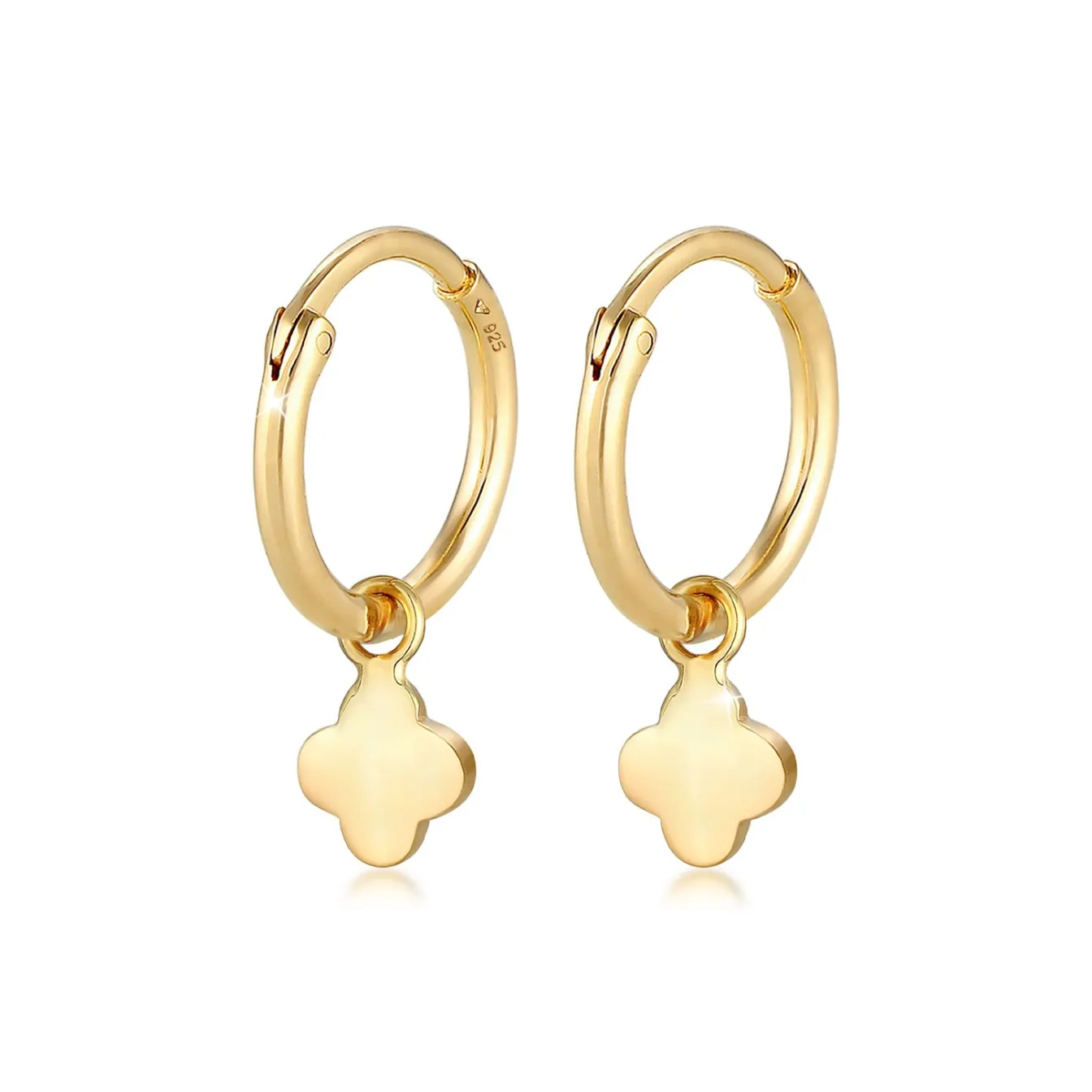 Elli "Creole Kleeblatt< Symbol-schmuck|Ohrringe