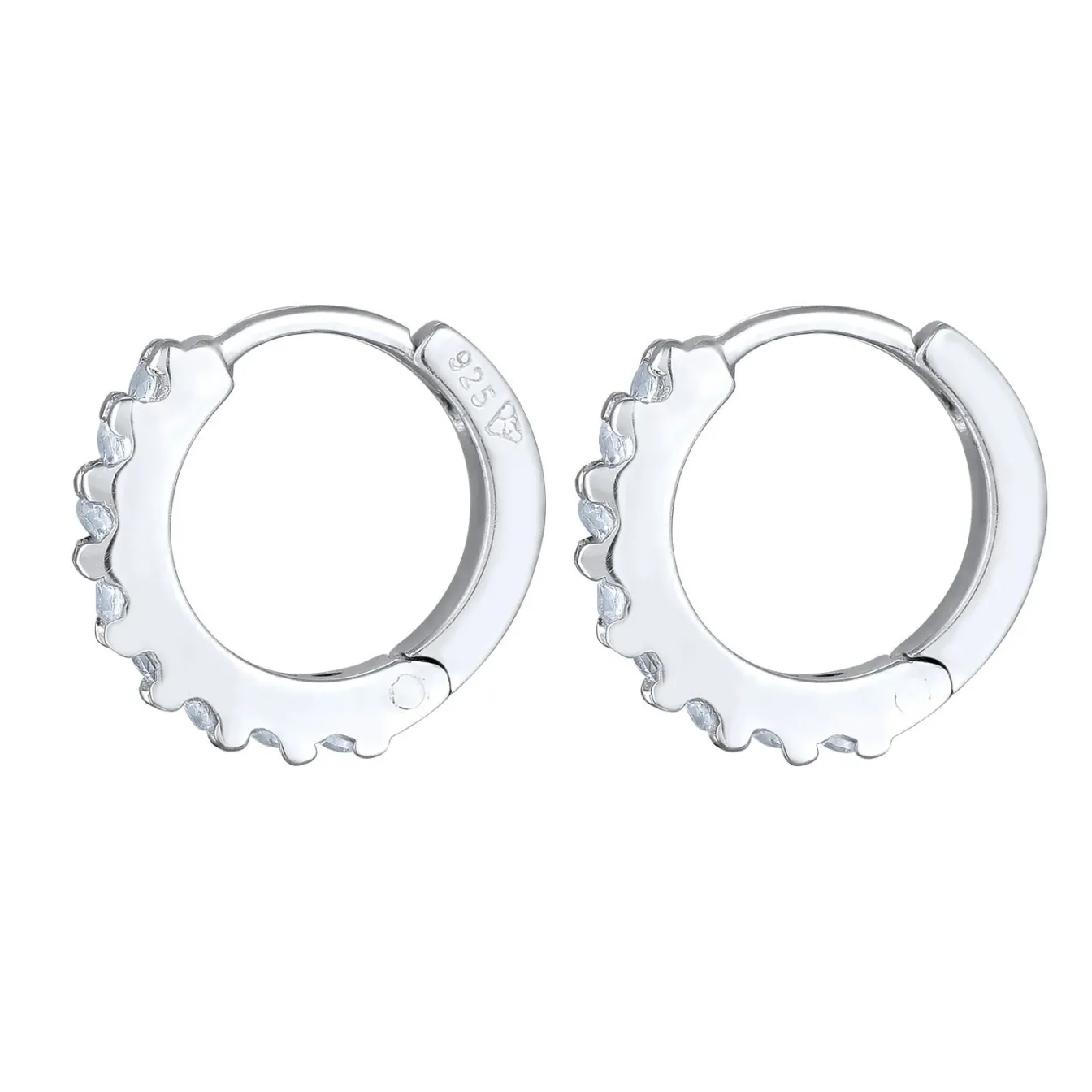 Elli "Creolen | Laborgezüchteter Diamant (Weiß, 0.064 ct)< Diamanten|Ohrringe