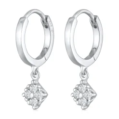 Elli "Creolen Anhänger | Laborgezüchteter Diamant (Weiß, 0.056 ct.)< Vergoldet|Diamanten