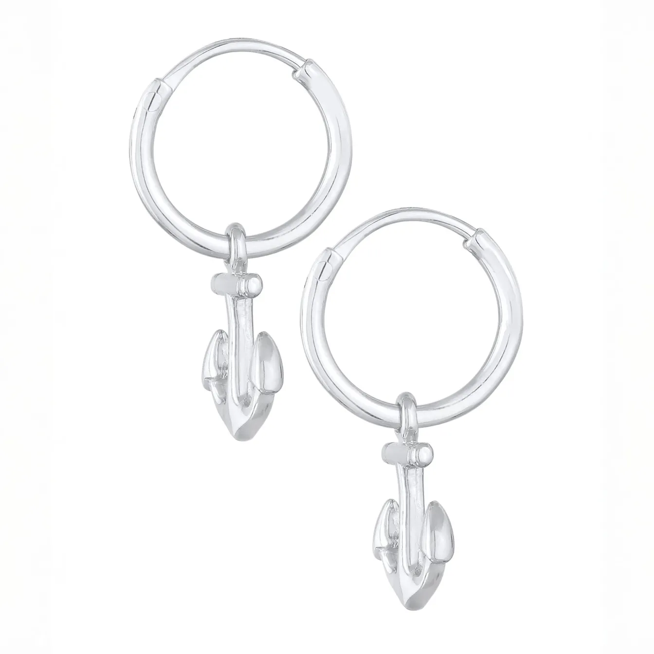 Elli "Creolen Anker Anhänger< Symbol-schmuck|Ohrringe
