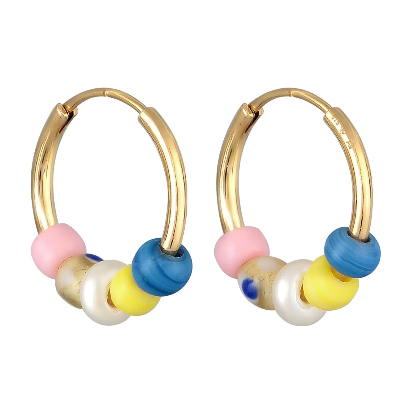 Elli "Creolen Beads | Süßwasserzuchtperle< Perlen|Ohrringe