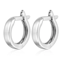 Elli "Creolen Chunky< Weissgold|Ohrringe