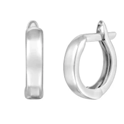 Elli "Creolen Chunky< Weissgold|Ohrringe
