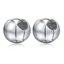 Elli "Creolen Chunky Kugel< Vergoldet|Ohrringe