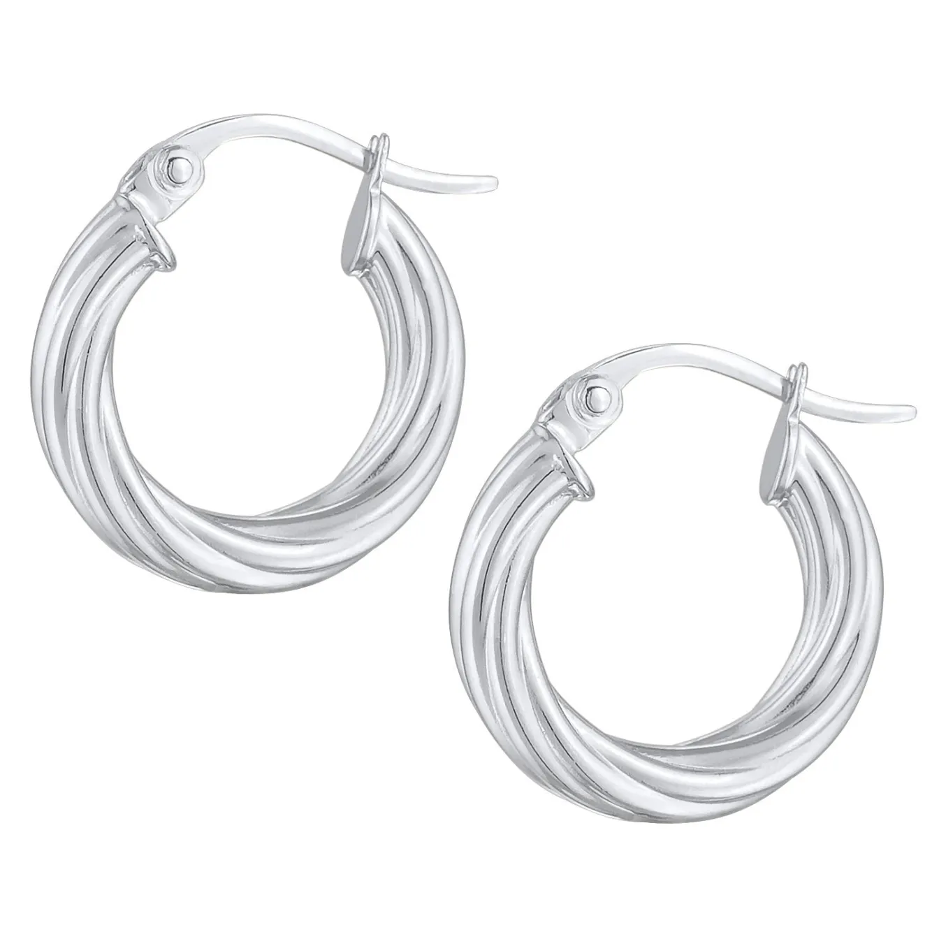 Elli "Creolen Chunky Twisted< Vergoldet|Ohrringe