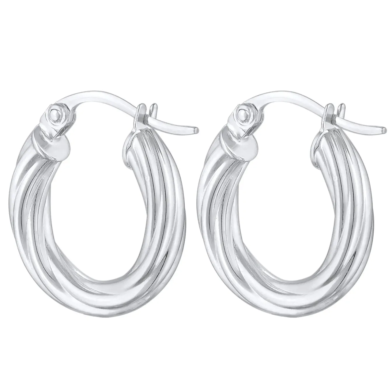 Elli "Creolen Chunky Twisted< Vergoldet|Ohrringe