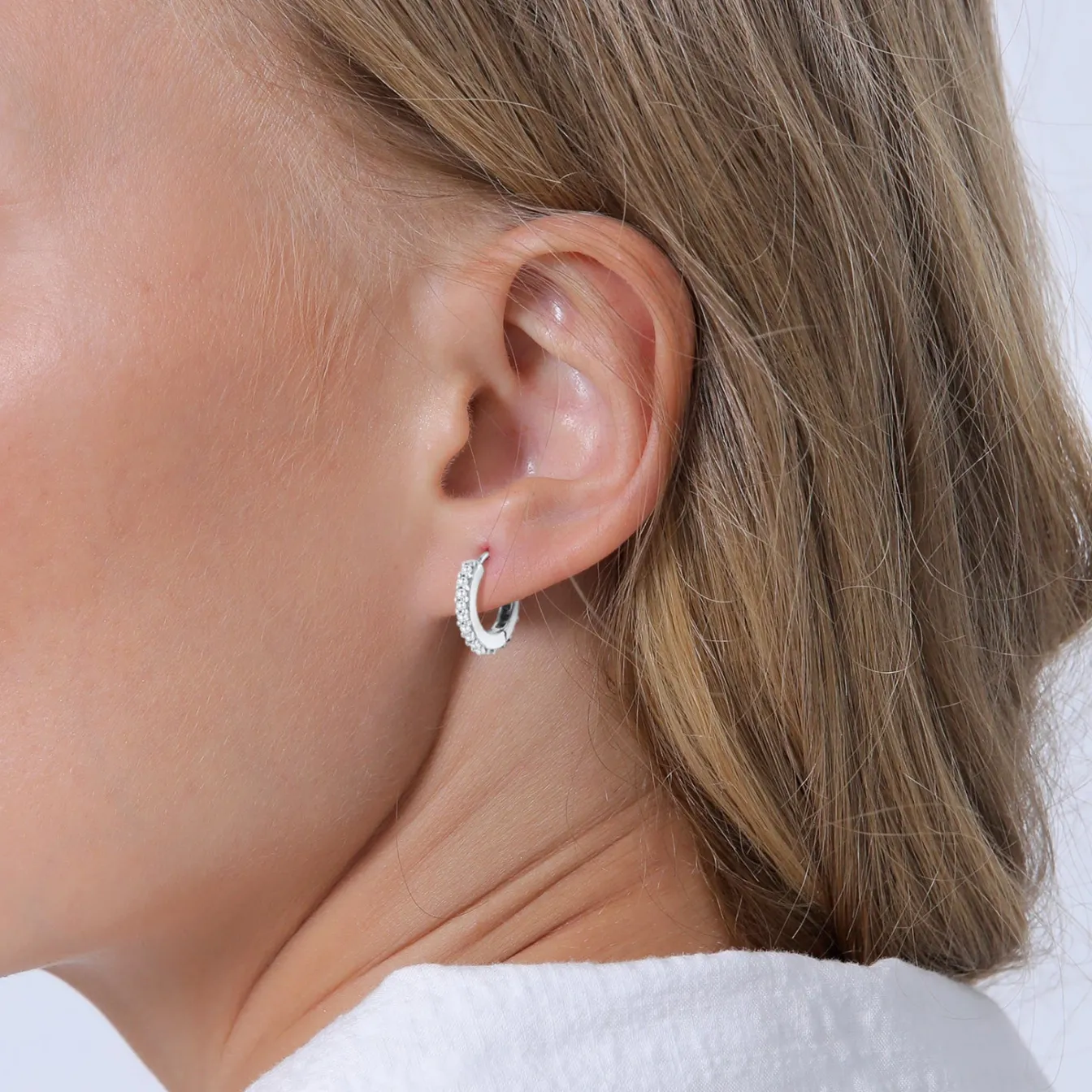 Elli "Creolen 3er Set | Zirkonia (weiß)< Ohrringe|Silber